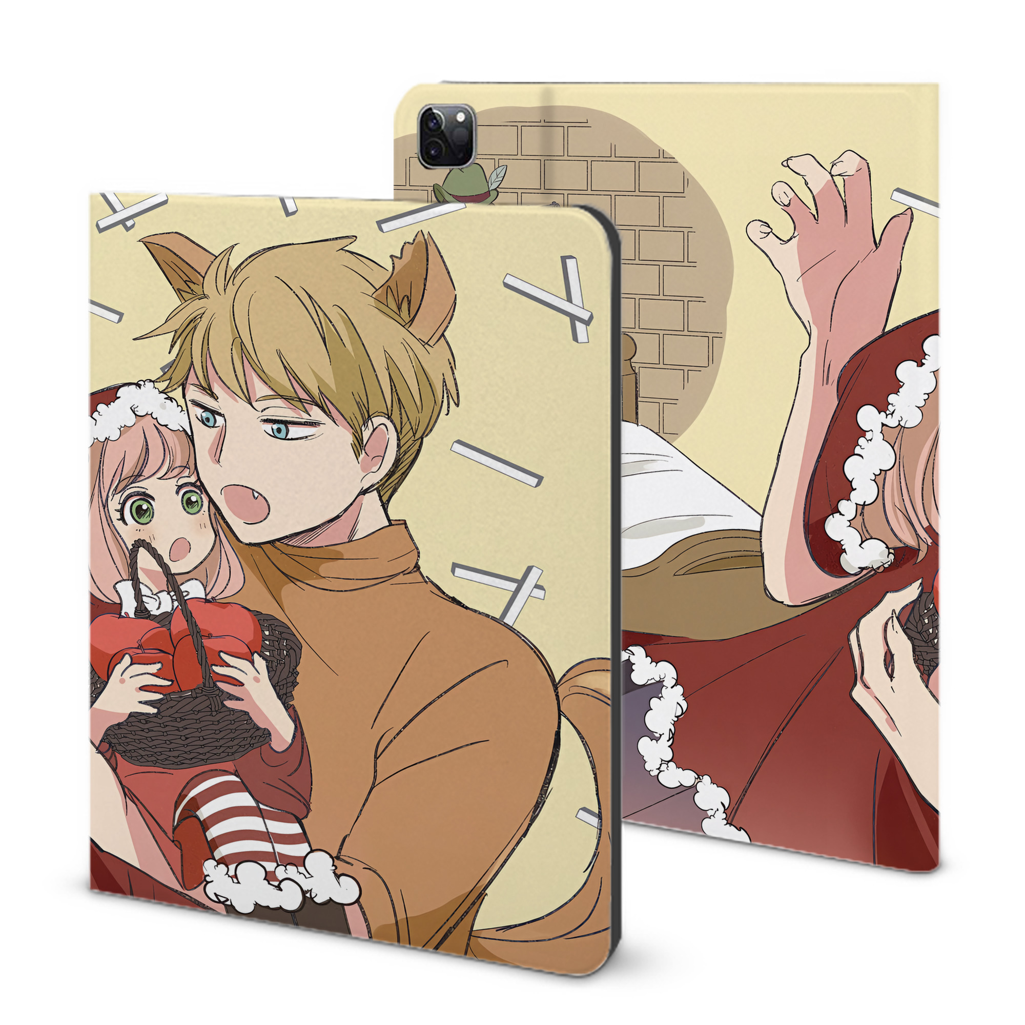 （画像用） SPY×FAMILY间谍家家酒 IPad ケース ブック型 PUレザー TPU 耐衝撃 軽量 薄型 ペン収納なし 全面保護 IPad 各モデル対応